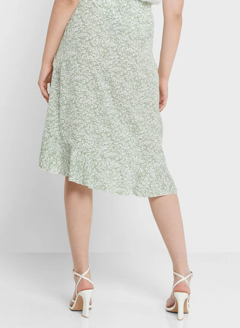 Ginger Ruffle Trim Wrap Skirt