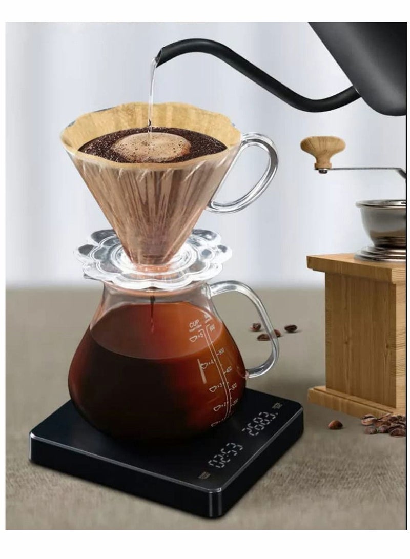 NIBEMINENT Digital Coffee Scale with Timer 3kg/0.1g High Precision Pour Over Drip Espresso Touch Sensor Operation and Backlight LCD Display - Image 2