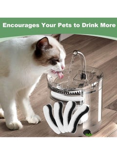 BIGTHREE Cat Fountain Filter, 6 Pcs Replacement Cat Water Fountain Filters, Cat Water Fountain for NPET WF050 WF060 WF100, Can Filter Hair and Filter Remove Odor to Keep Water Fresh in Pet Fountain  - Image 2