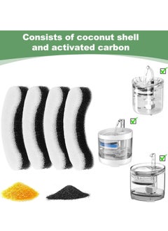 BIGTHREE Cat Fountain Filter, 6 Pcs Replacement Cat Water Fountain Filters, Cat Water Fountain for NPET WF050 WF060 WF100, Can Filter Hair and Filter Remove Odor to Keep Water Fresh in Pet Fountain  - Image 4