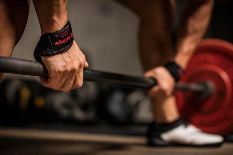 Harbinger Padded Cotton Lift Straps, Black - Soft, Supportive Neotek Wrist Pads - 21.5" Length, 1.5" Width - Reinforced Edges & Heavy-duty Stitching - Cushions Wrists for Lifting Support - Image 2