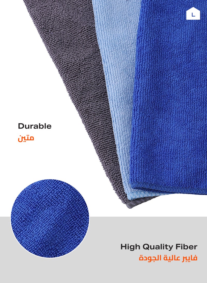LAWAZIM Car Cleaning Wipers - 3 Piece 30x30cm - Ultra-Absorbent Streak-Free Cleaning Microfiber Cloths with Reusable & Scratch-Free Design - Ideal for Cars, Windows, Kitchen, and Electronics - Image 3
