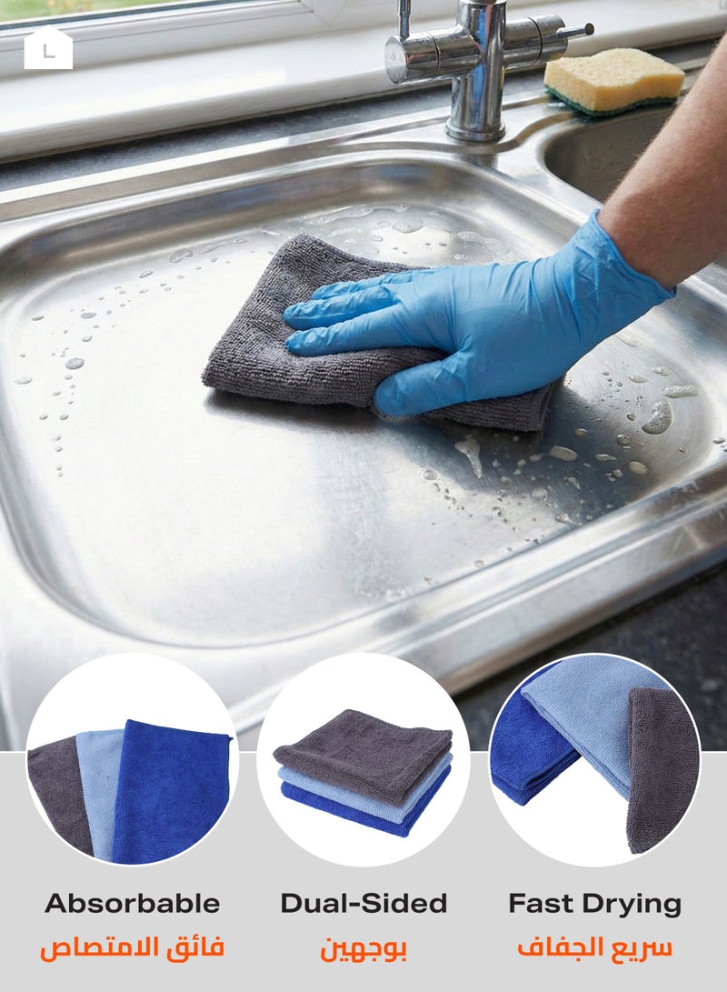 LAWAZIM Car Cleaning Wipers - 3 Piece 30x30cm - Ultra-Absorbent Streak-Free Cleaning Microfiber Cloths with Reusable & Scratch-Free Design - Ideal for Cars, Windows, Kitchen, and Electronics - Image 5