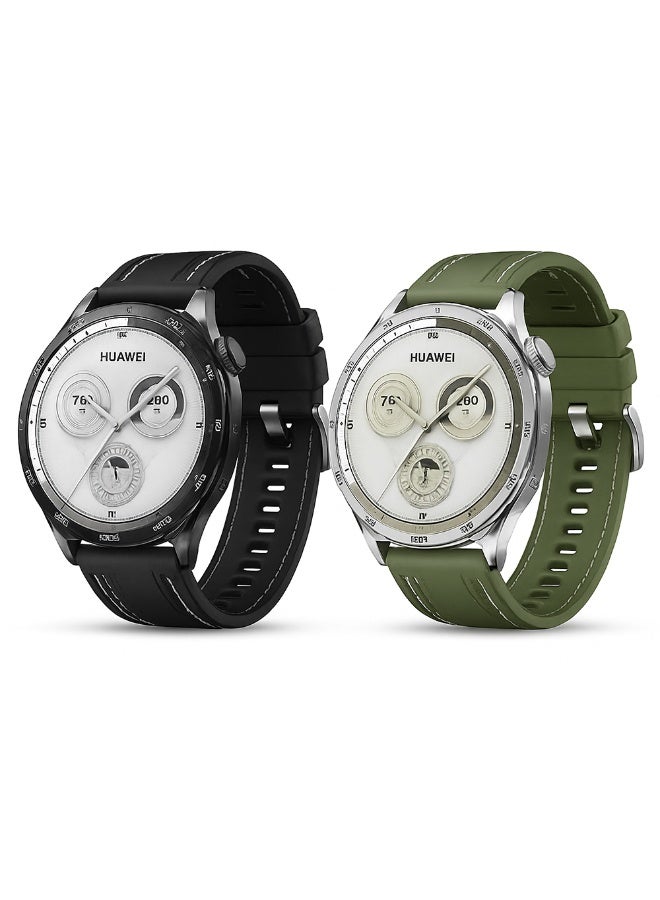 O Ozone (Pack of 2) 22mm Straps Compatible with HUAWEI Watch GT 5 / GT 4 / GT 3 / GT 2 Pro / Watch 4/ 5 Pro 46mm, Sport Replacement Breathable Nylon & Silicone Watch Strap for Men Women- Multi1 - Image 1