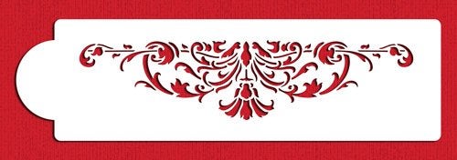Designer Stencils C335 Turn of The Century Cake Stencil Side, Beige/Semi-Transparent - Image 2