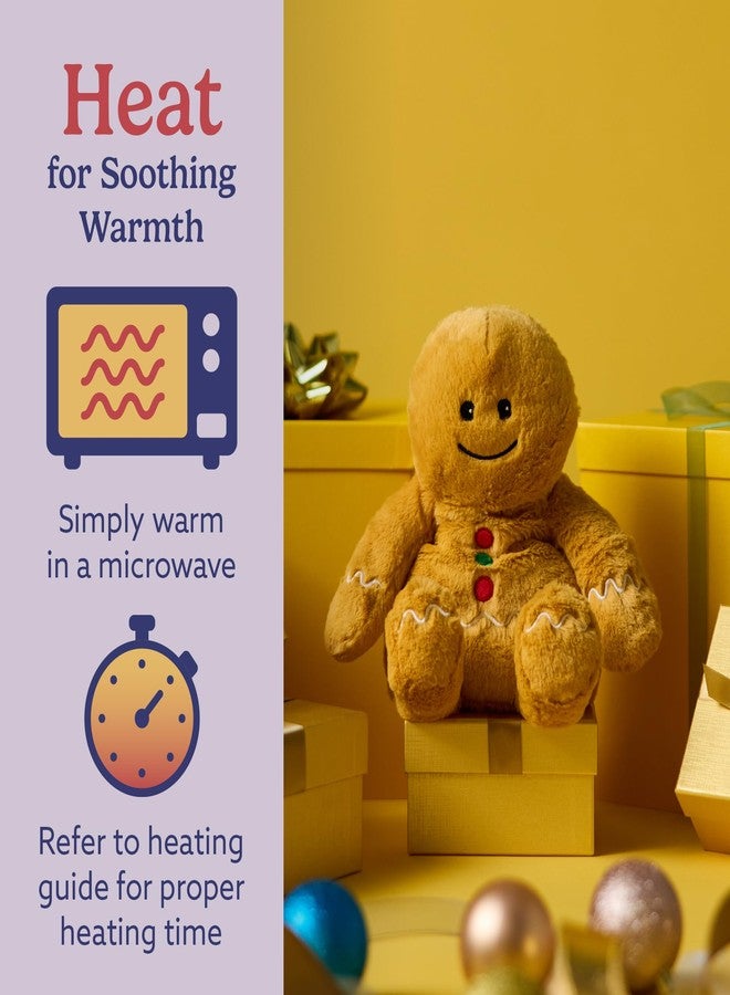warmies Microwavable & Weighted Stuffed Animals, Gingerbread Boy - Heated Stuffed Animal Plushie for Warmth & Comfort - Cute Soft Plush Toys for Adults & Children (Boys, Girls, Babies & Toddlers) - Image 5