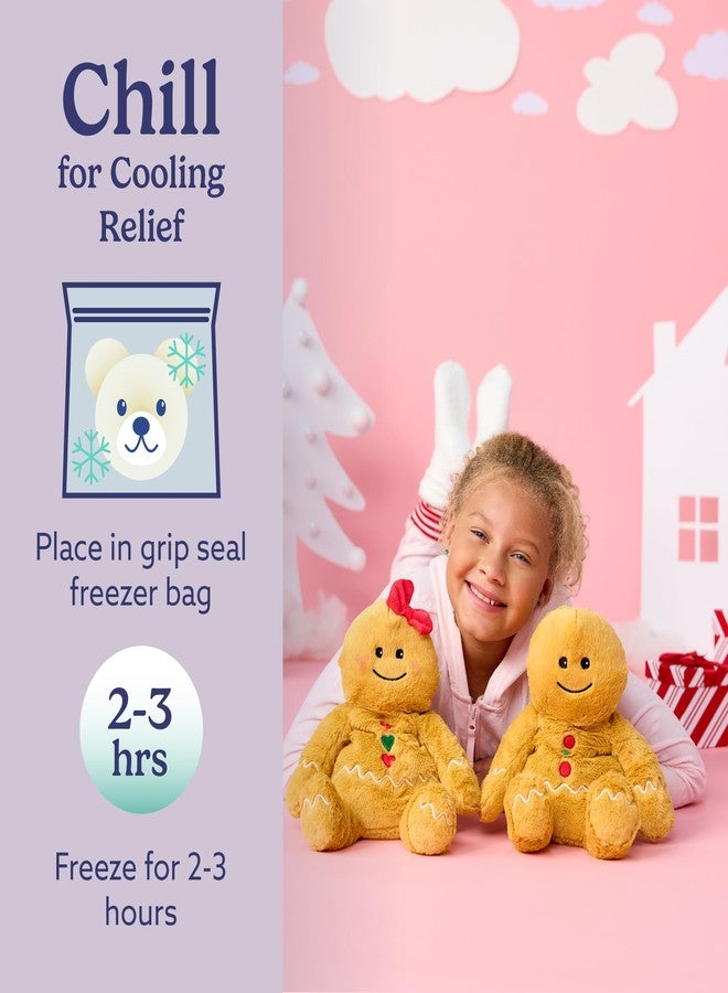 warmies Microwavable & Weighted Stuffed Animals, Gingerbread Boy - Heated Stuffed Animal Plushie for Warmth & Comfort - Cute Soft Plush Toys for Adults & Children (Boys, Girls, Babies & Toddlers) - Image 4