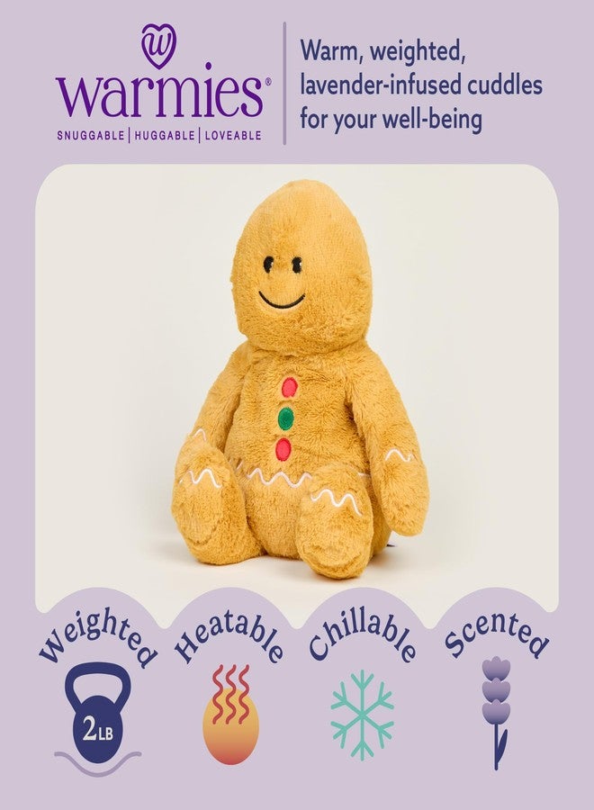 warmies Microwavable & Weighted Stuffed Animals, Gingerbread Boy - Heated Stuffed Animal Plushie for Warmth & Comfort - Cute Soft Plush Toys for Adults & Children (Boys, Girls, Babies & Toddlers) - Image 2