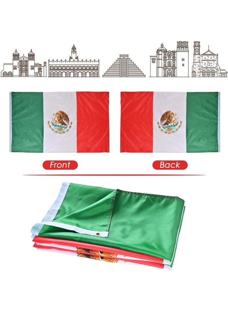 Mexico Flag 3×5 Ft – Polyester Banner with Grommets for Outdoor & FIFA World Cup 2026 Decor ⚽🇲🇽 - Image 5
