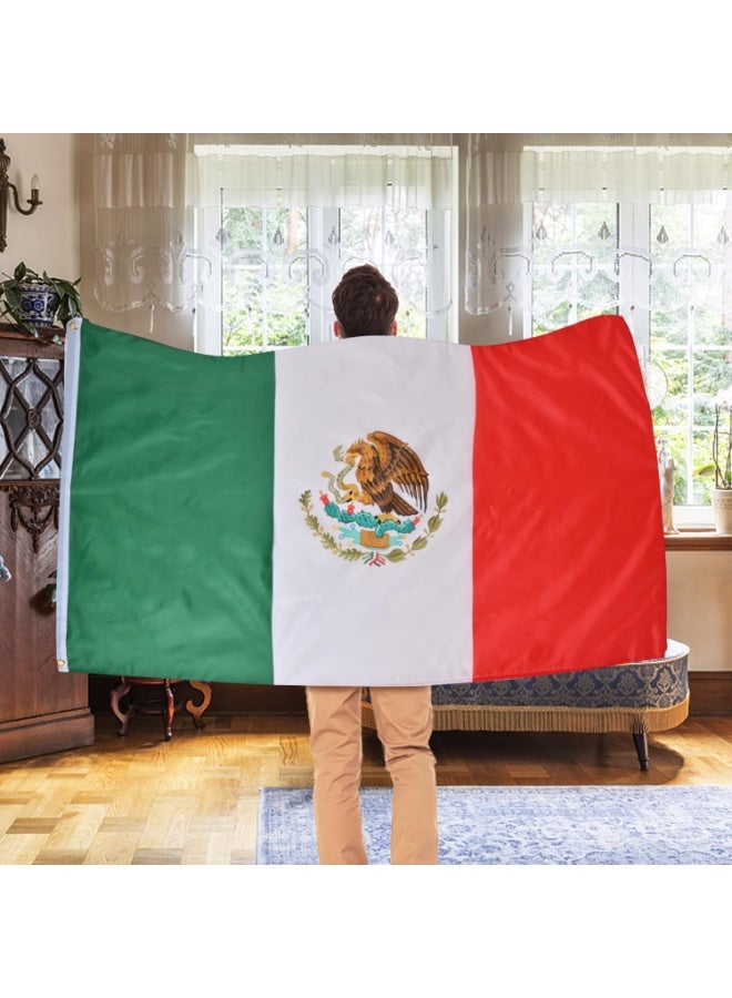Mexico Flag 3×5 Ft – Polyester Banner with Grommets for Outdoor & FIFA World Cup 2026 Decor ⚽🇲🇽 - Image 1