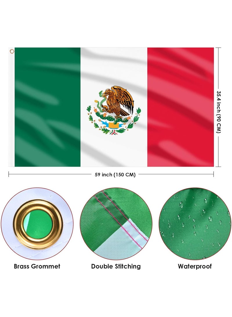 Mexico Flag 3×5 Ft – Polyester Banner with Grommets for Outdoor & FIFA World Cup 2026 Decor ⚽🇲🇽 - Image 4