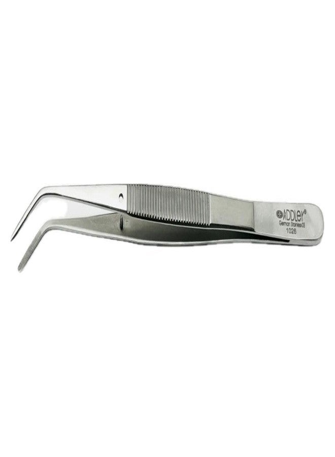 ADDLER DENTAL TWEEZERS, LINE SERRATED/FINE/STAINLESS STEEL 150MM. LIFE TIME ANTI RUSTING WARRANTY. - Image 2