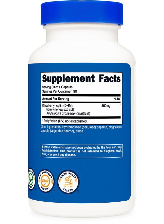 Nutricost كبسولات دihydromyricetin (DHM) (350 ملغ، 90 كبسولة) - نباتية، غير معدلة وراثيًا، 90 حصة - Image 5