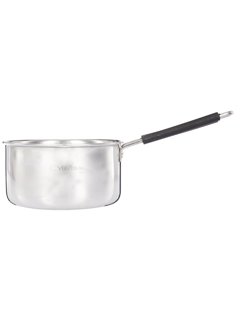 Neelam Premium Stainless Steel Saucepan with Heat-Resistant Wire Handle, 2000 ml, 22 Gauge, Durable & Easy to Clean, Perfect for Cooking Sauces, Soups, and Stews; 1 Piece - Image 3