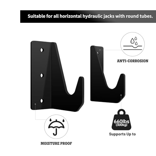 OMMUU Floor Jack Stand Rack Wall Mount Organizer, Car Hydraulic Trolley Jack Stands Holder Wall Storage Rack Mount Brackets Jack Stands Tower Trailer Accessories Tool, QC-QJD-02 - Image 3