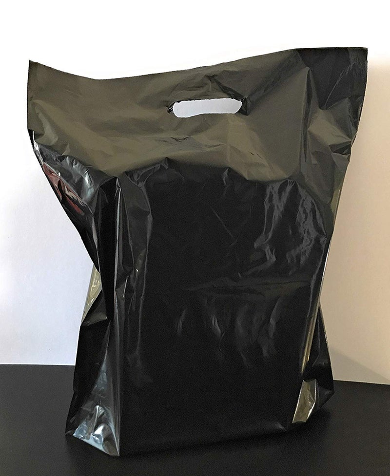 Bags4U BLACK PLASTIC MERCHANDISE STORE BAGS, different sizes 9"x12", 12"x15", 15"x18" PACKS of 100/200/500 Retail Product Bags I 100% Recyclable (200, 15"x18) - Image 5