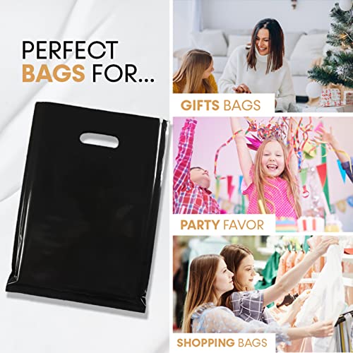 Bags4U BLACK PLASTIC MERCHANDISE STORE BAGS, different sizes 9"x12", 12"x15", 15"x18" PACKS of 100/200/500 Retail Product Bags I 100% Recyclable (200, 15"x18) - Image 3