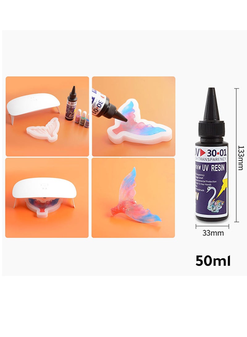 Resin art UV epoxy  resin clear 50ml 3001 thin - Image 1