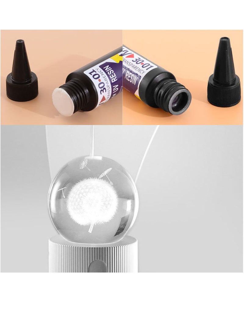 Resin art UV epoxy  resin clear 50ml 3001 thin - Image 2