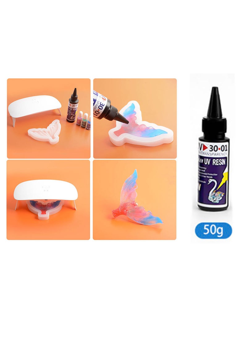 Resin art UV epoxy  resin clear 50ml 3001 thin - Image 5