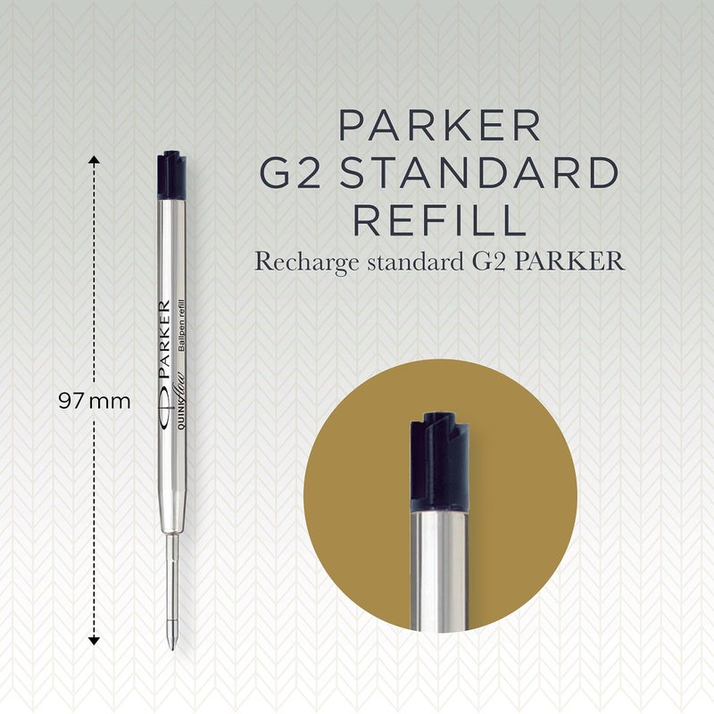 PARKER QUINKflow Ballpoint Pen Ink Refills, Medium Tip, Black, 3 Count - Image 3