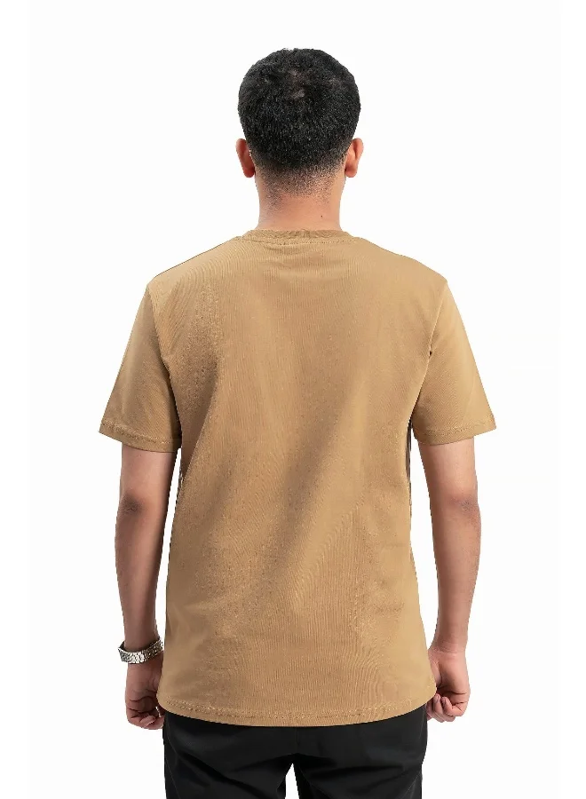 Wecre8 Men Camel T-Shirt