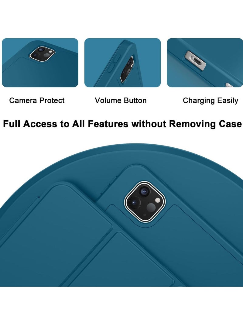 IAF 2024 iPad Pro 11" Case (M4, 6th Gen) - Smart Case with Pencil Holder, Touch ID Support, Auto Wake/Sleep Function (Teal) - Image 3