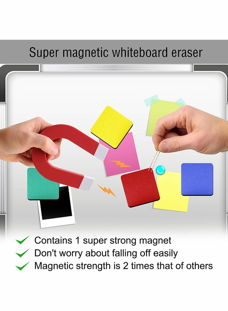 Mini Dry Erase Erasers, Square Whiteboard Eraser, Magnetic Whiteboard Dry Erase Erasers, Chalkboard Cleaner Wiper for Kids and Classroom Teacher Supplies, Home and Office (32 Pack, 3 x 1.8 Inch) - Image 2