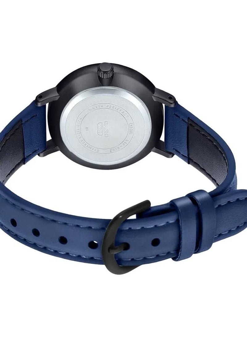 كاسيو Enticer Analog Women’s Watch LTP-VT02BL-2AUDF, 36 mm Blue Dial, Stainless Steel Case, Silver Stainless Steel Band, Water Resistant - Image 3