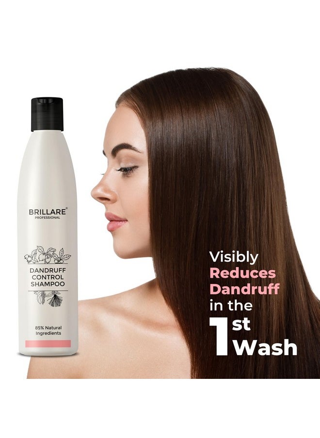 BRILLARE Professional Dandruff Control Shampoo With Salicylic Acid For Men And Women | Relieves Scalp Irritation & Itchiness | Prevents Flakes | Controls Oil And Sebum Production (300Ml)  - Image 2
