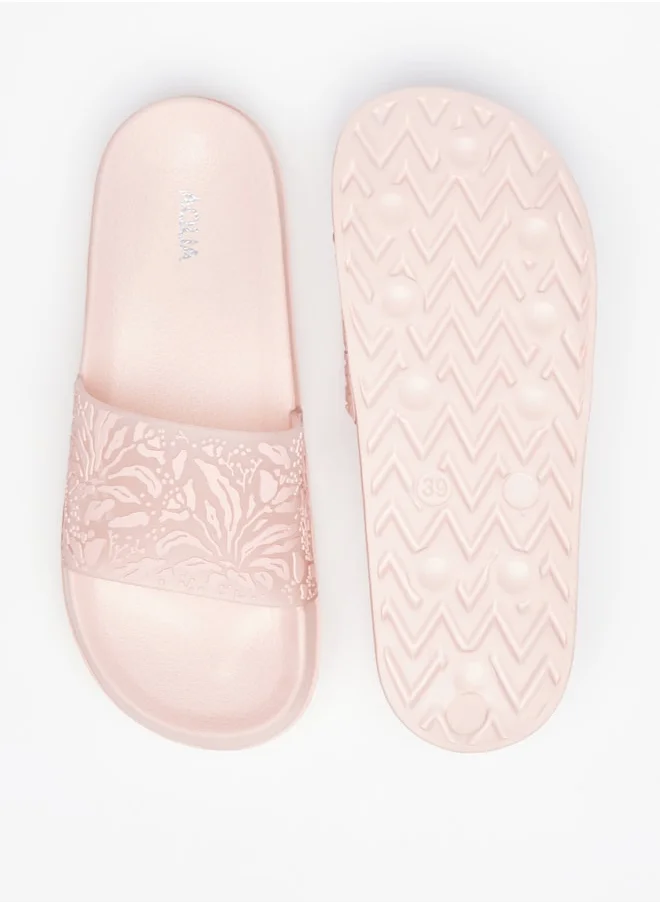Aqua Women's Printed Slip-On Slides