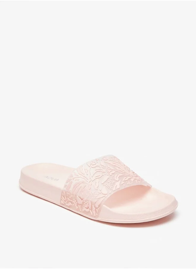 Aqua Women's Printed Slip-On Slides