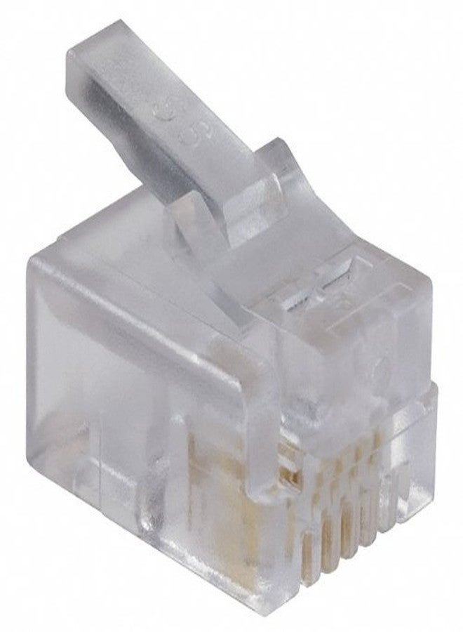 UbiGear 100 Pcs CAT3 RJ11 6P4C Telephone End Modular Plug Connector - Image 2