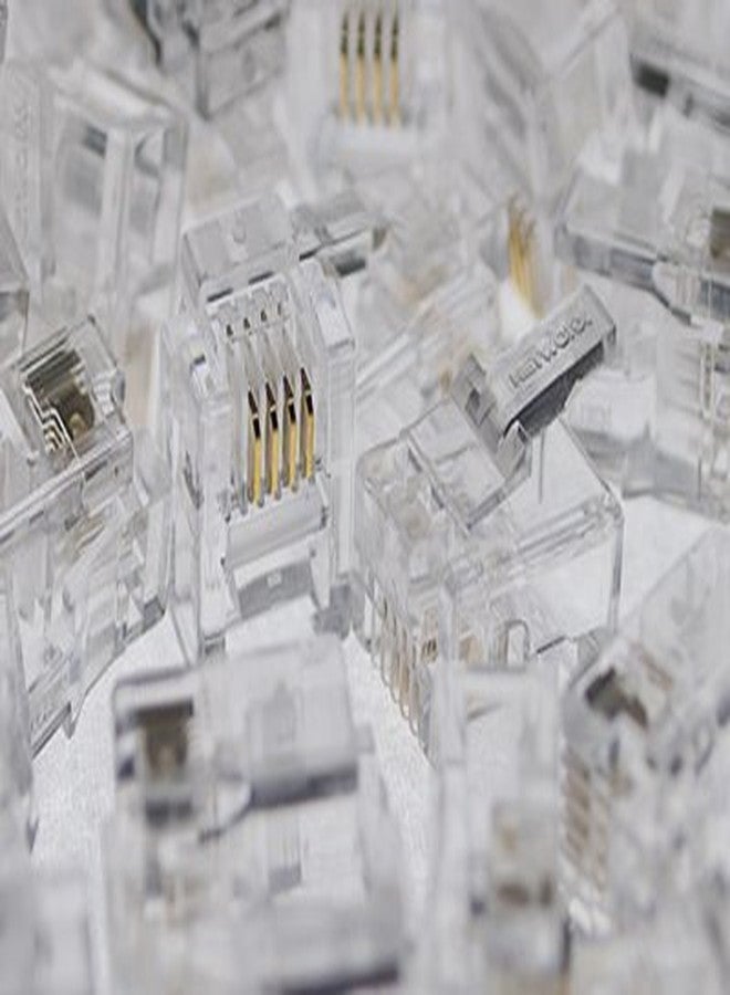 UbiGear 100 Pcs CAT3 RJ11 6P4C Telephone End Modular Plug Connector - Image 3