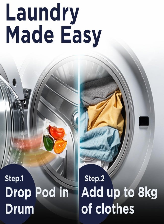 Ecosys 3-in-1 Dissolvable Magic Laundry Pods for 60 washes: Bio Enzymes Infused, Tough Stain Removal with Floral Aroma,1 Pod = 1 Wash for 5-7kg (Pack of 60) - Image 2