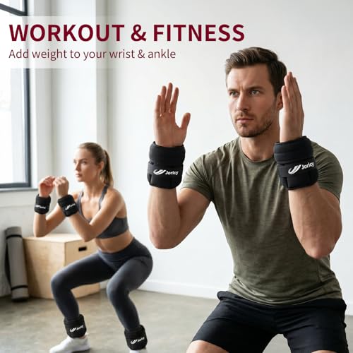JORICY Adjustable Ankle Weights for Women Men 1/2/3/4/5/6/8/10/12/20 LBS 1 Pair Wrist Leg Arm Weights with Removable Weight, Strength Training Weight for Jogging, Walking, Running, Fitness (black, 3lbs Pair (1.5lb Each Weight)) - Image 5