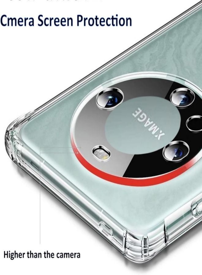 ESCASE Transparent Four Corner Drop-Proof Phone Case For Huawei Mate60Pro TPU Shockproof Protective Cover - Image 2