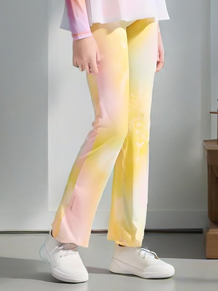 Girls Fairy Sports Yoga Pants Quick-Drying Elastic Skin-Friendly Leisure Sports Fitness Pants - Image 3