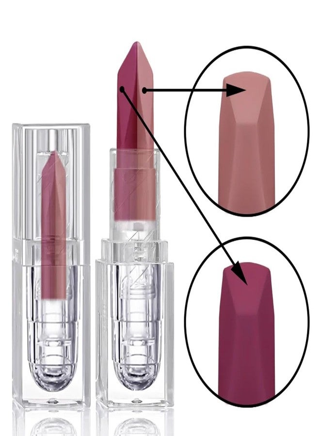 YABINA 2-in-1 Pink Matte Metallic Lipstick and Lip Liner, Shimmer Lipsticks for Women, Glitter Lip Gloss Stain Long Lasting Waterproof Smudge Proof 24 Hour (M1) - Image 5