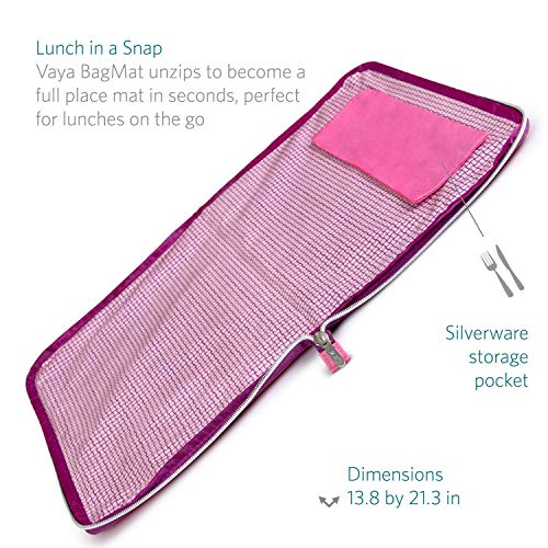 VAYA BAGMAT Cotton Twill Office Lunch Bag with Sling for Tiffin Box and Water Bottle, Pink, 1 L, 1 Liter - Image 2