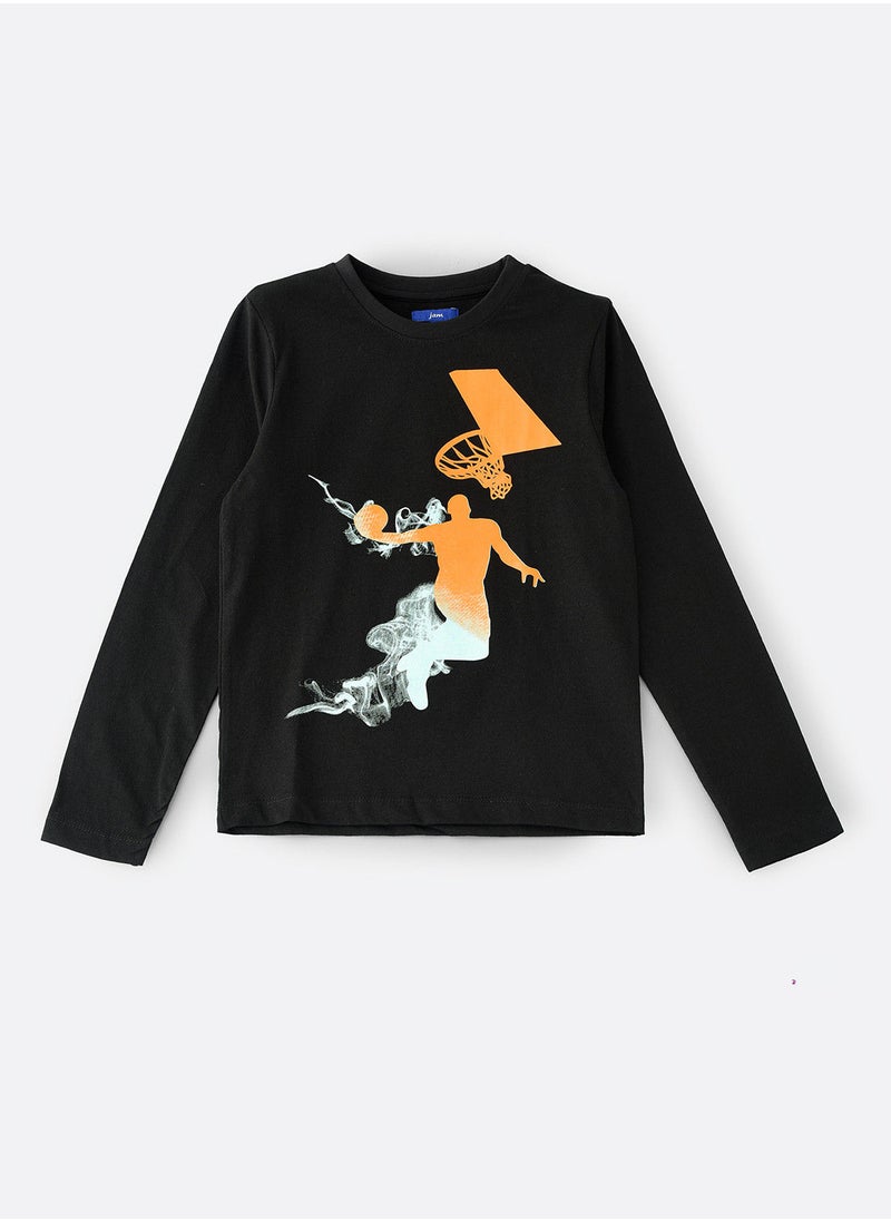JAM Knit t-shirt with print at front  - Image 1