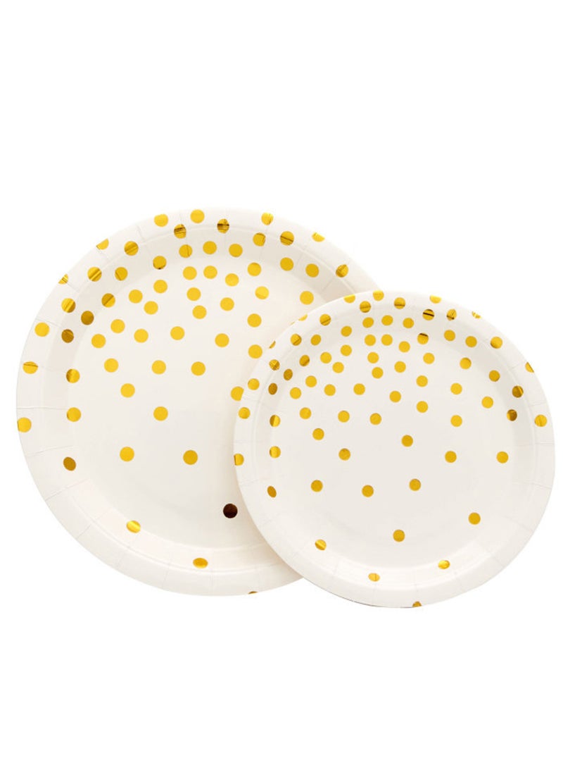 Generic - Disposable Tableware Set for 25 Guests Disposable Paper Birthday Dinnerware Plates - Image 1
