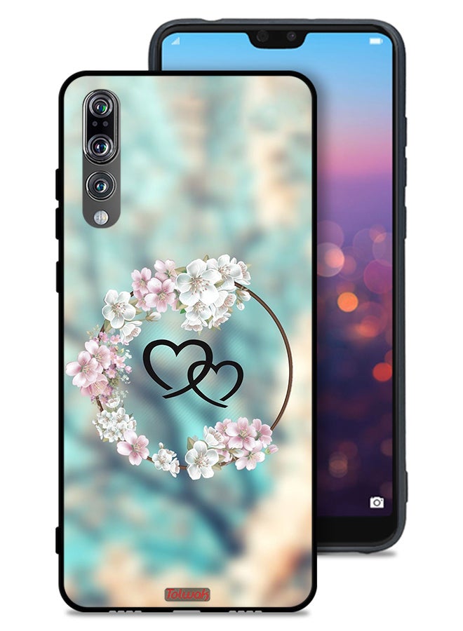 Tolwak Huawei P20 Pro Protective Case Cover Hearts In Ring Art - Image 1