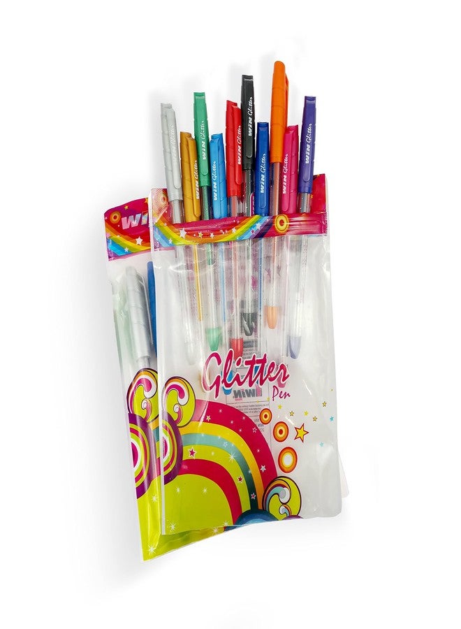 دبليو آي أن اربح بريقًا | عبوة من 20 قلم حبر متعدد الألوان | 10 ألوان متنوعة | حبر جل لامع | رأس 1 مم | أقلام ملونة للملاحظات | الرسم الملون، الفنون والحرف اليدوية | مجموعة أدوات مكتبية | أقلام للطلاب - Image 3