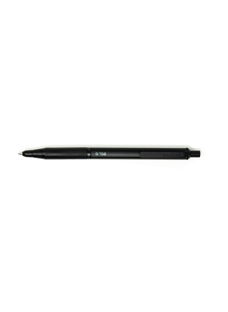 ZEBRA Zebra Pen G-750 Retractable Gel Pen, Black Brass Barrel, Medium Point, 0.7mm, Black Ink, 1-Pack  - Image 4