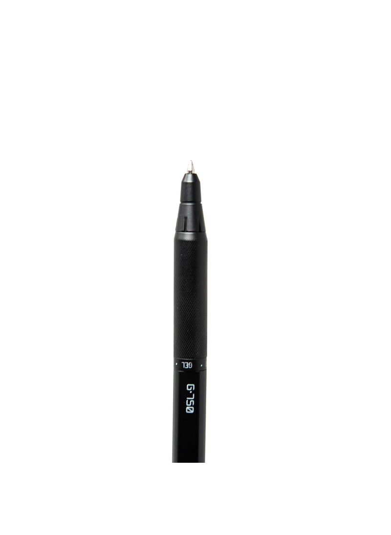 ZEBRA Zebra Pen G-750 Retractable Gel Pen, Black Brass Barrel, Medium Point, 0.7mm, Black Ink, 1-Pack  - Image 2