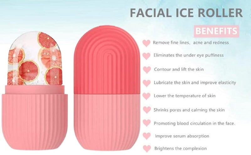 Vrahidecor Multicolor Ice Face Roller Silicone Facial Cube for Eye and Neck Massage Dark Circle Reduction Pore Minimization and Skin Care Tool  - Image 4