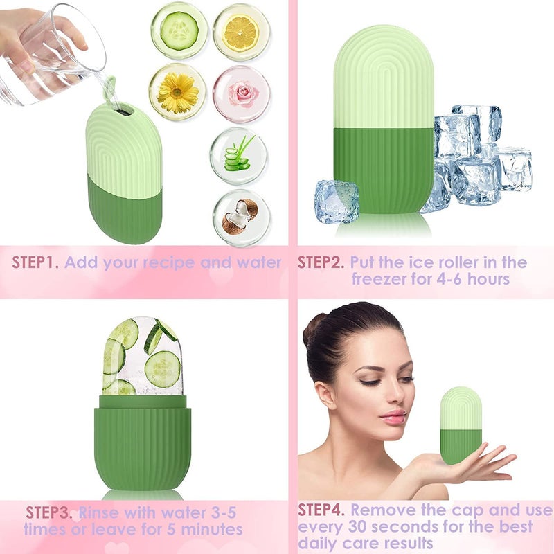 Vrahidecor Multicolor Ice Face Roller Silicone Facial Cube for Eye and Neck Massage Dark Circle Reduction Pore Minimization and Skin Care Tool  - Image 5