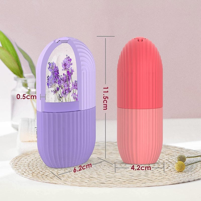 Vrahidecor Multicolor Ice Face Roller Silicone Facial Cube for Eye and Neck Massage Dark Circle Reduction Pore Minimization and Skin Care Tool  - Image 3