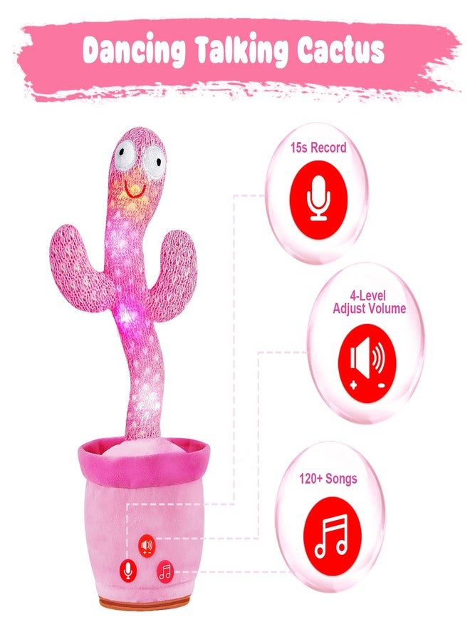 SANJOIN Dancing Talking Cactus Toy for Baby Toddlers, Baby Girl Toys, Volume Adjustable, Mimicking, Recording, Singing English Songs, Perfect Baby Toys & Gifts for Girls - Image 3